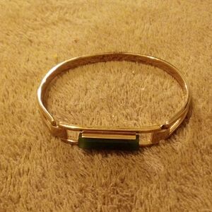 Elegant Gold and Green Bracelet